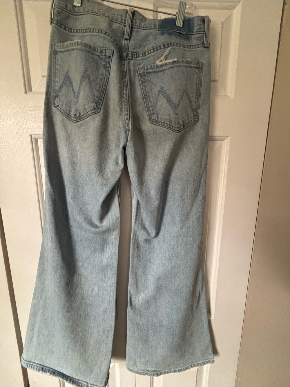 MOTHER the fly cut Tomcat roller High-Rise Wide leg flare jeans size 27 - Picture 4 of 8
